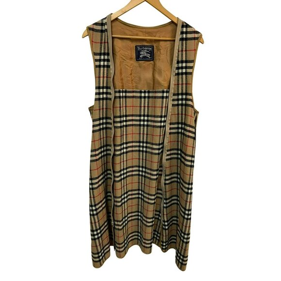 Burberrys' Vintage Prorsum Trench Coat Nova Check Wool Liner with Hood Sz 16P - Picture 8 of 16